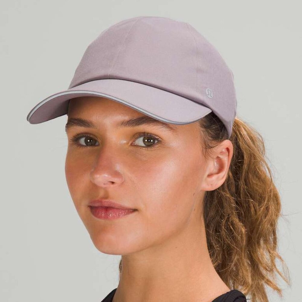 Lululemon Fast and Free Running Hat One Size Lunar Rock Grayish Brown Color EUC